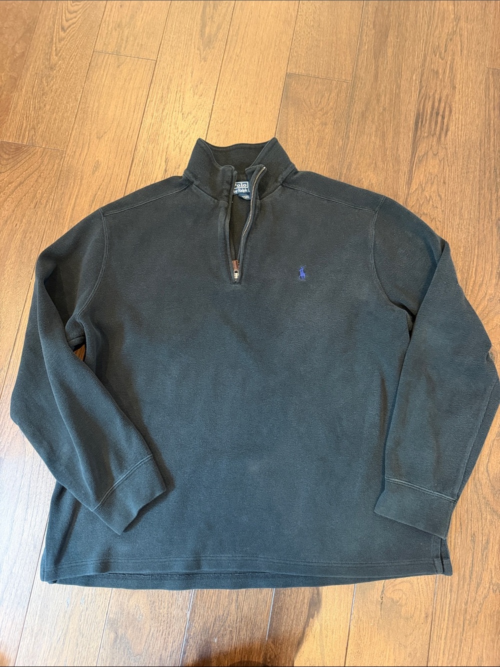 Polo by Ralph Lauren Black Zip-Up Sweater XL C54-173